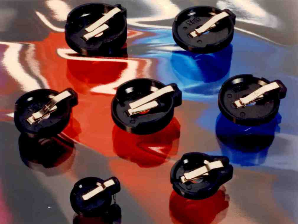 c.1980’s Typical PCB mounting coin cell battery holders.